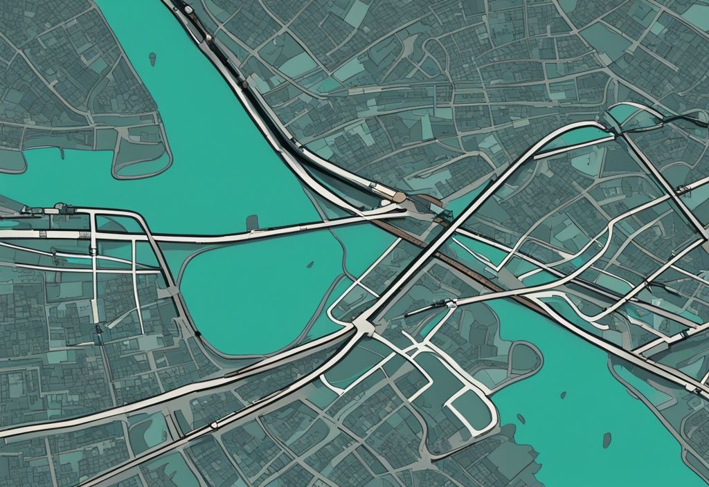 Mapa de Dublín con línea de metro superpuesta y signo de interrogación, cuestionando "hay metro en Dublín".